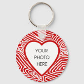 Scribbleprint Heart Border Sleutelhanger Sjabloon (Voorkant)