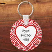 Scribbleprint Heart Border Sleutelhanger Sjabloon (Voorkant)