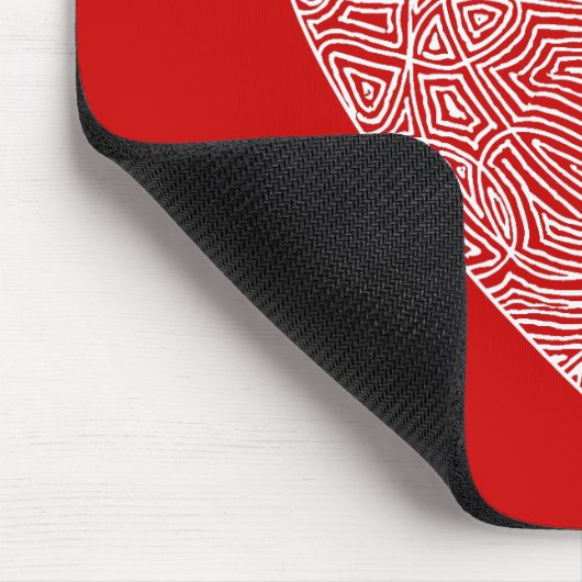 Scribbleprint Heart Mousepad Muismat (Hoek)