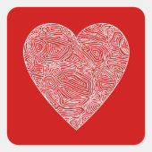Scribbleprint Heart Sticker (Voorkant)