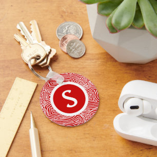 Scribbleprint Initiaal Sleutelhanger