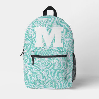 Scribbleprint Initial Backpack Bedrukte Rugzak
