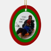 Scribbleprint Kerstmis Keramisch Ornament (Rechts)