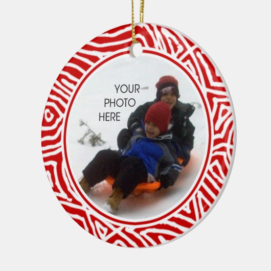 Scribbleprint Kerstmis Keramisch Ornament (Links)