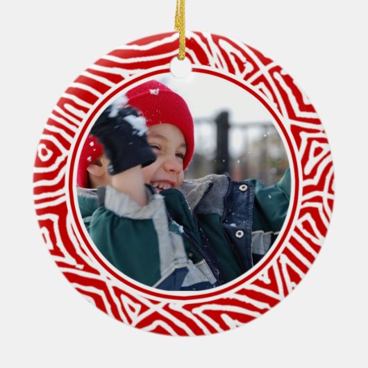 Scribbleprint Kerstmis Keramisch Ornament (Achterkant)