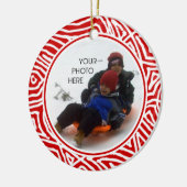 Scribbleprint Kerstmis Keramisch Ornament (Links)