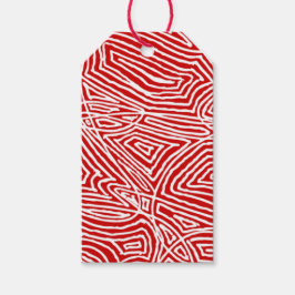 Scribbleprint Red Cadeaulabel