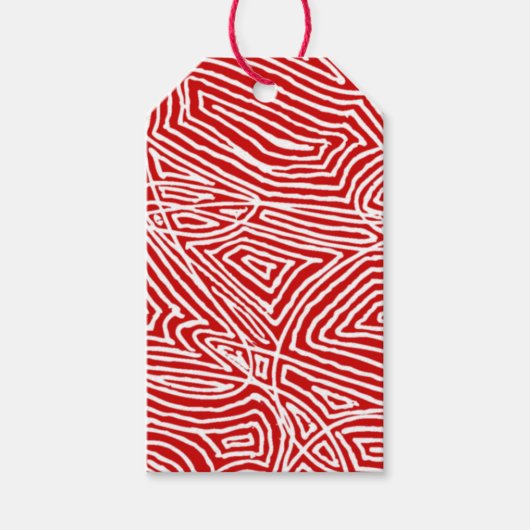 Scribbleprint Red Cadeaulabel (Voorkant)