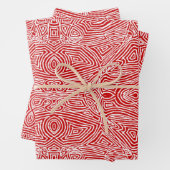 Scribbleprint Red Inpakpapier Vel (In situ)