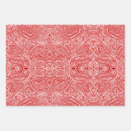 Scribbleprint Red Inpakpapier Vel