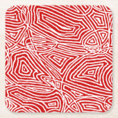 Scribbleprint Red Kartonnen Onderzetters (Voorkant)