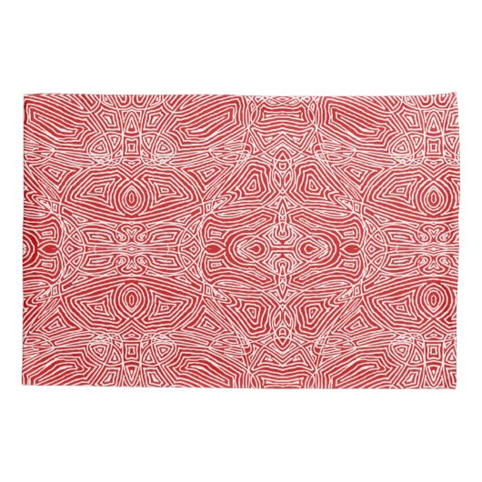 Scribbleprint Red Kussensloop (Achterkant-Links)