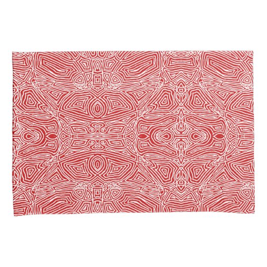 Scribbleprint Red Kussensloop (Voorkant-Rechts)