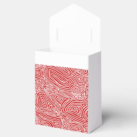 Scribbleprint Red Patroon Bedankdoosjes (Geopend)