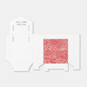 Scribbleprint Red Patroon Bedankdoosjes (Uitgevouwen)