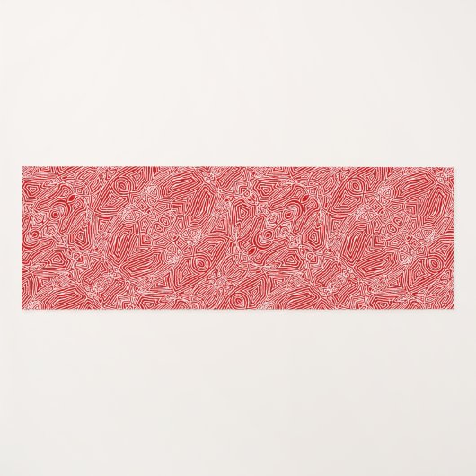 Scribbleprint Red Yogamat (Voorkant (horizontaal))