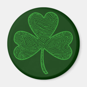 Scribbleprint Shamrock Magnet