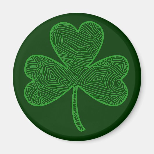 Scribbleprint Shamrock Magnet (Voorkant)