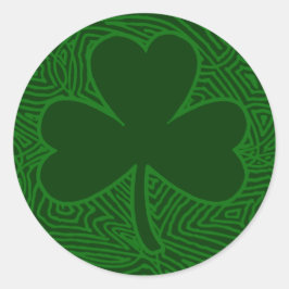 Scribbleprint Shamrock Ronde Sticker