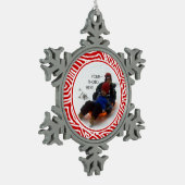 Scribbleprint Sneeuwvlok Tin Sneeuwvlok Ornament (Links)