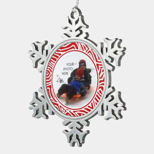 Scribbleprint Sneeuwvlok Tin Sneeuwvlok Ornament (Rechts)