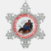 Scribbleprint Sneeuwvlok Tin Sneeuwvlok Ornament (Voorkant)