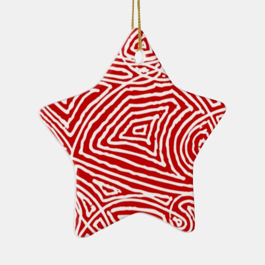 Scribbleprint ster keramisch ornament (Rechts)