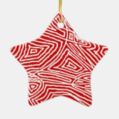 Scribbleprint ster keramisch ornament (Achterkant)