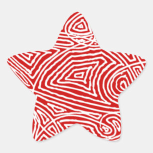Scribbleprint ster sticker