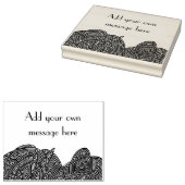 Scribbleprint Waves - Aangepast Rubberstempel (Gestempeld)