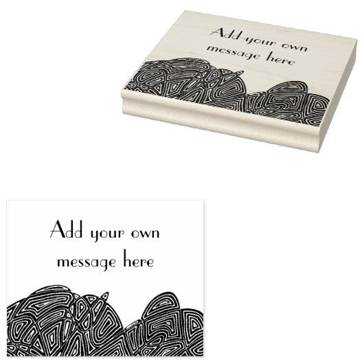 Scribbleprint Waves - Aangepast Rubberstempel (Gestempeld)