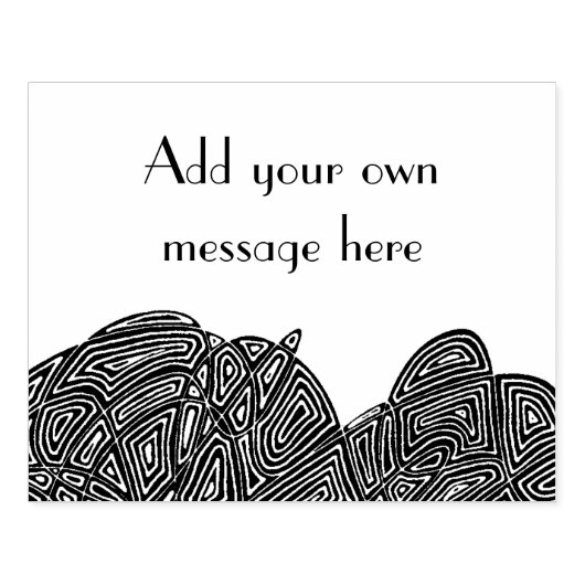 Scribbleprint Waves - Aangepast Rubberstempel (Afrduk)