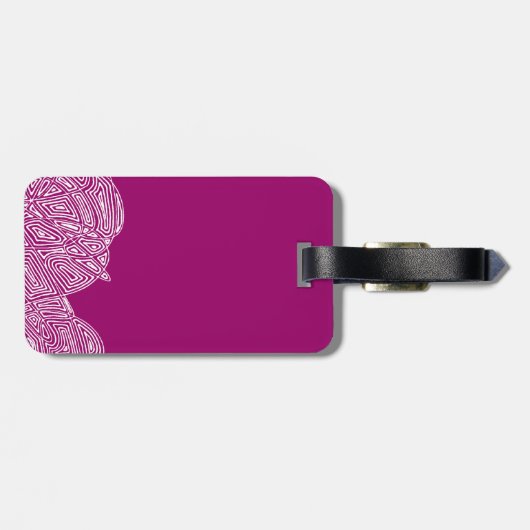 Scribbleprint Waves Bagagelabel (Achterkant horizontaal)