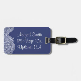 Scribbleprint Waves Bagagelabel