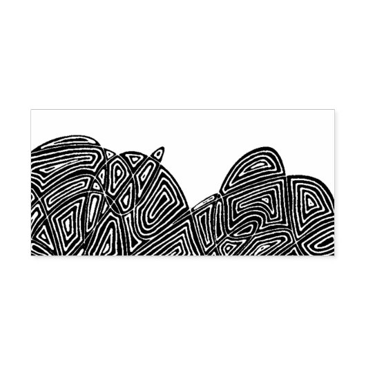 Scribbleprint Waves Rubberstempel (Afrduk)