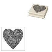 Scribbleprints Heart Rubberstempel (Gestempeld)