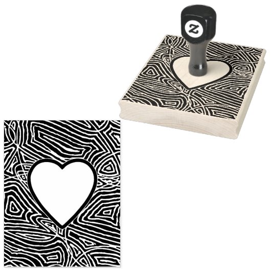 Scribbleprints Heart Rubberstempel (Gestempeld)