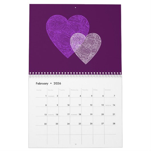 Scribbleprints Kalender (met Christelijke Design) (Feb 2026)