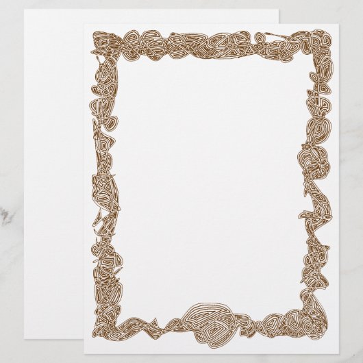 Scribbleprints Letterhead - Bruin (Voorkant / Achterkant)