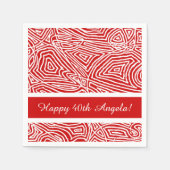 Scribbleprints Rood Servet (Voorkant)