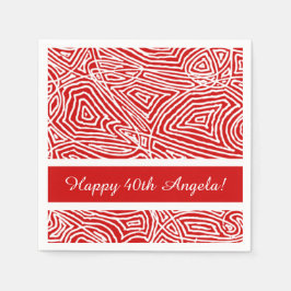 Scribbleprints Rood Servet