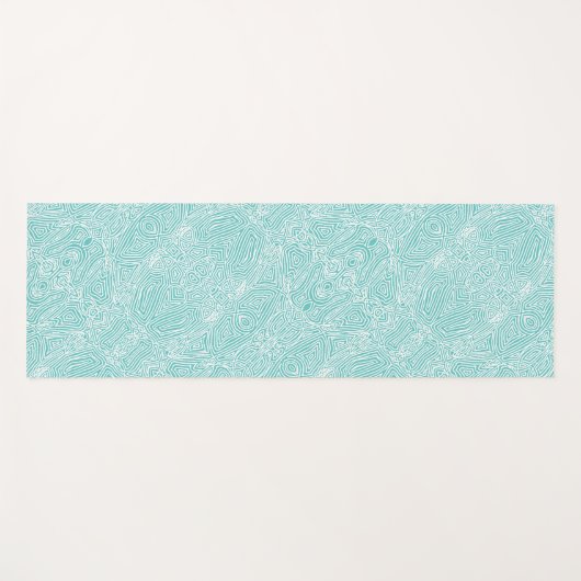 Scribbleprints Turquoise Yogamat (Voorkant (horizontaal))