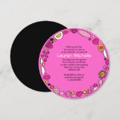 SCRIBBLES Round Sweet 16 Uitnodiging (Voorkant / Achterkant)