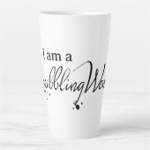 Scribbling Vrouw Latte Mok (Voorkant)