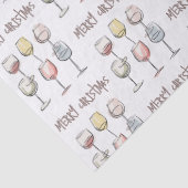 Scribbly doodle wine glass pattern Merry Christmas Tissuepapier (Detail)