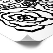 Scribbly Doodles Rozen kleur Me Poster (Hoek)