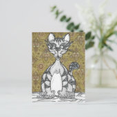 Scribby Cat 4 Briefkaart (Staand voorkant)