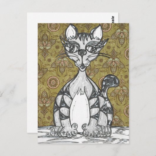 Scribby Cat 4 Briefkaart (Voorkant / Achterkant)