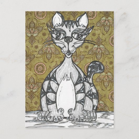 Scribby Cat 4 Briefkaart (Voorkant)
