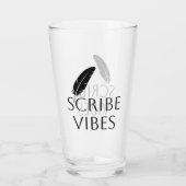 Scribe Vibes Auteur Schrijver Dichter  Glas (Achterkant)